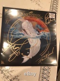 Mastodon Leviathan Signed Bone White Inside Clear Splatter Vinyl Limited To 1500
