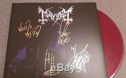 Mayhem De Mysteriis Dom Sathanas Lp Vinyl Signed Autographed 1burzum1 Rare
