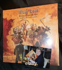 Meat Loaf Signed Braver Than We Are Exclusive 2016 Lp Jim Steinman Album Sealed