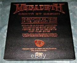 Megadeth Death by Design Box Set 4 transparent Vinyl, Book signed Dave Mustaine