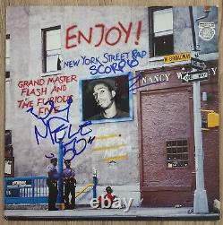 Melle Mel & Scorpio Signed Grandmaster Flash Vinyl Record Hip Hop NY Rap RAD