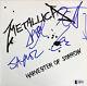 Metallica (4) Hetfield, Ulrich, Hammett Signed 45 Rpm Album Cover With Vinyl Bas