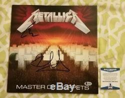Metallica signed autograph vinyl record Master Of Puppets Beckett/BAS COA A93425