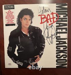Michael Jackson Signed Bad Vinyl PSA COA