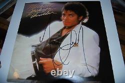 Michael Jackson signed Thriller LP in person Autographed Boldly