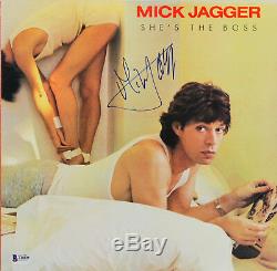 Mick Jagger Signed She's The Boss Album Cover With Vinyl Autographed BAS #A10238