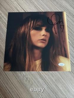 Midnights Jade Green LP 12 Vinyl Record Insert (JSA) Signed by Taylor Swift