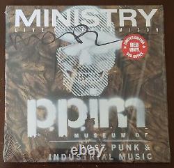 Ministry Live Necronomicon Downcycled 2 LP Ltd Red Vinyl SIGNED New! Pigface