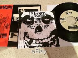Misfits 3 Hits From Hell Original Grey Label Signed Glen Danzig Vinyl Record wit
