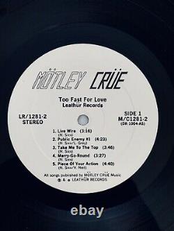 Motley Crue 1981 Vinyl Too Fast For Love Leathur Records (Signed)