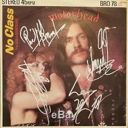 Motorhead Signed 7 45 Vinyl. Autographed By 4. Lemmy
