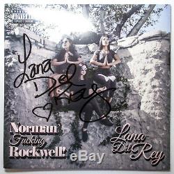 NEW Lana Del Rey SIGNED Norman Rockwell UO PINK Vinyl EXACT Proof JSA COA