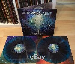 NEW MODEL ARMY From Here Vinyl Lp Blue Black Splatter Vinyl SIGNED
