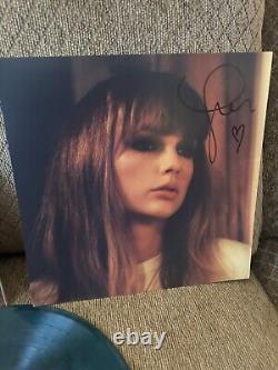 NEW Taylor Swift Midnights Hand Signed Photo Jade Green Edition Vinyl With Heart