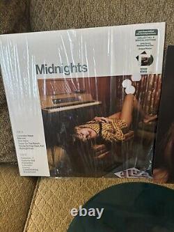 NEW Taylor Swift Midnights Hand Signed Photo Jade Green Edition Vinyl With Heart