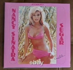 Nancy Sinatra Signed Autographed Sugar Bikini pink & white swirl vinyl LP