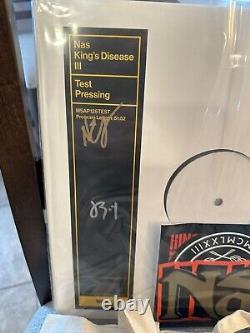 Nas Hit Boy Signed 2 Lp Kings Disease III Test Pressing Vinyl Le Rap Hiphop 12