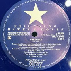 Neil Young Signed Autograph Album Vinyl Record LP Hawks & Doves with JSA COA