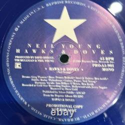 Neil Young Signed Autograph Album Vinyl Record LP Hawks & Doves with JSA COA