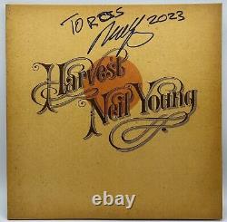 Neil Young Signed Harvest Vinyl Record Autographed Personalized JSA LOA