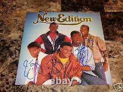 New Edition Rare Band Signed Vinyl LP Record Bobby Brown Bell Biv DeVoe R&B COA