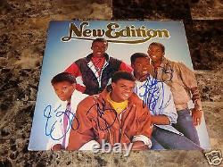 New Edition Rare Band Signed Vinyl LP Record Bobby Brown Bell Biv DeVoe R&B COA