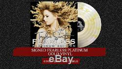 New Taylor Swift Fearless Platinum Edition Signed LP Gold Vinyl Record Store Day