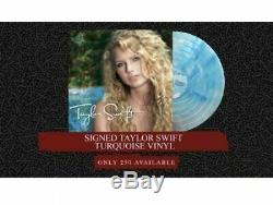 New Taylor Swift Signed LP Turquoise Vinyl Record Store Day RSD Sold Out Sealed