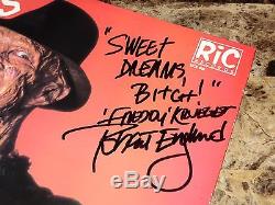 Nightmare On Elm Street SIGNED Freddy Krueger Vinyl LP Record Robert Englund WOW