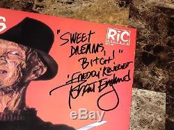 Nightmare On Elm Street SIGNED Freddy Krueger Vinyl LP Record Robert Englund WOW