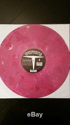 Nirvana Bleach 1989 pressing LP Colored Marbled Pink Vinyl autographed! RARE