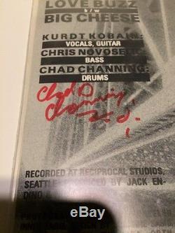Nirvana Kurt Cobain Love Buzz Promo Slash Chad Channing Signed Autographed Vinyl