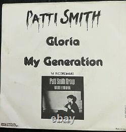 PATTI SMITH? - Gloria, ORIGINAL 1977 ITALIAN 45 SIGNED by Patti Smith! EX Vinyl