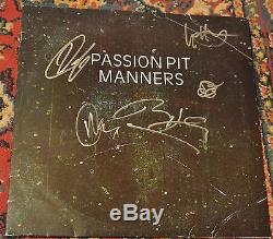 Passion Pit Manners Signed 2009 LP NM Vinyl Record VG/NM Frenchkiss
