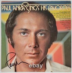 Paul Anka signed Sings his Favorites album vinyl record COA proof autographed