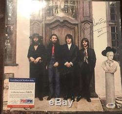 Paul McCartney Autographed Beatles LP With Vinyl COA PSA