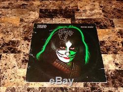 Peter Criss Rare Authentic Hand Signed Solo Kiss Vinyl LP Record + Photo + COA