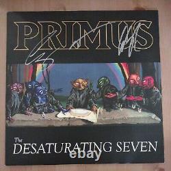 Primus The Desaturating Seven rainbow splatter vinyl signed