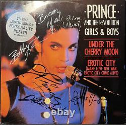 Prince Signed & The Revolution Band Paisley Park Vinyl Authentic withCOA Framed