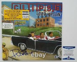 Pusha T Signed Clipse Lord Williin' Vinyl Record 12 LP Rap Legend RARE Beckett