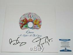 Queen Brian May & Roger Taylor Signed A Night At The Opera Vinyl Record Beckett