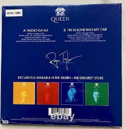 Queen Roger Taylor Mega Bundle Carnaby 7 Signed Card Bundle + Blue Vinyl Lp