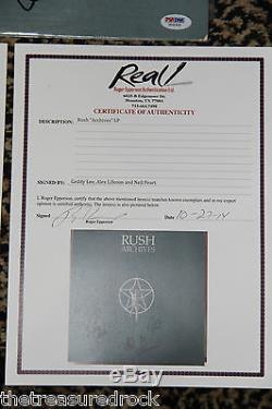 RARE Rush ARCHIVES signed autographed LP album record vinyl by 3 PSA DNA COA