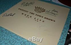 Rare Ween Band Signed Paintin' The Town Brown 3x Brown Vinyl Mushroom Records