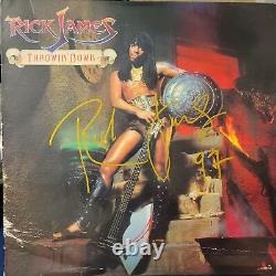 Rick James signed lp Throwin Down, Original Album, Vintage Vinyl Record