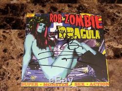 Rob Zombie & Sheri Moon Zombie Signed Dragula Promo 7 Vinyl 45 Record Stickers
