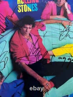 Rolling Stones Autographed Dirty Work LP Vinyl Record Hand Signed withCOA/Frame