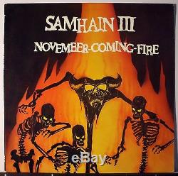 SAMHAIN November Coming Fire LP 1986 plan 9 danzig ORANGE VINYL autographed
