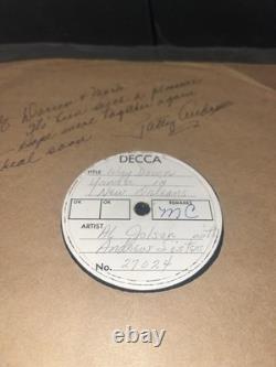 SIGNED Al Jolson Andrews Sisters 1950 DECCA Vinyl Test Press Record MASTER 78