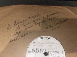 SIGNED Al Jolson Andrews Sisters 1950 DECCA Vinyl Test Press Record MASTER 78